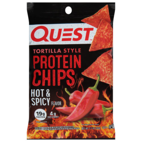 Quest Protein Chips, Hot & Spicy, Tortilla Style