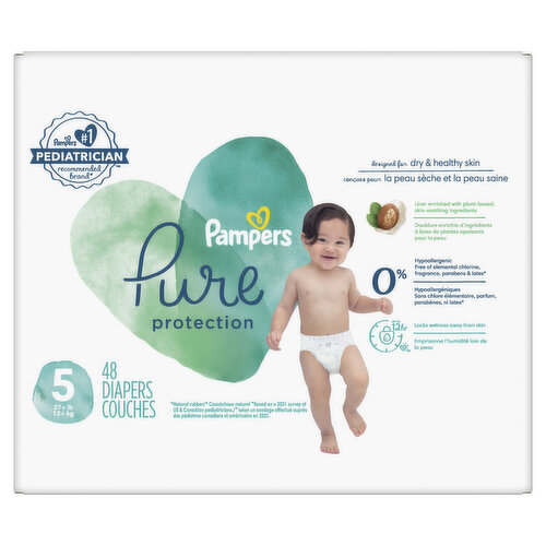 Pampers Pure Protection Pure Protection Diapers Size 5 48 Count