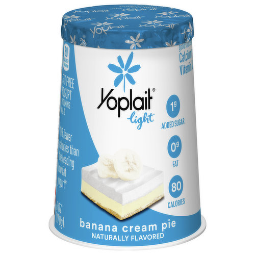 Yoplait Light Yogurt, Fat Free, Banana Cream Pie