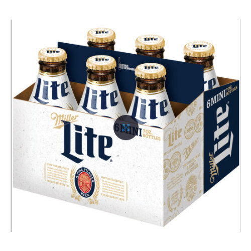 Miller Lite  Lager 6 Pack Bottles