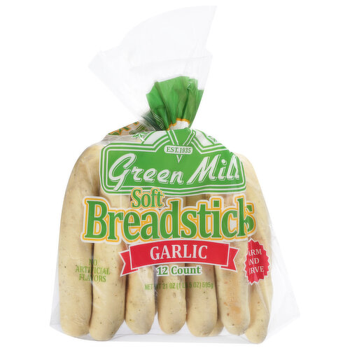 Green Mill Restaurant Breadsticks, Soft, Garlic