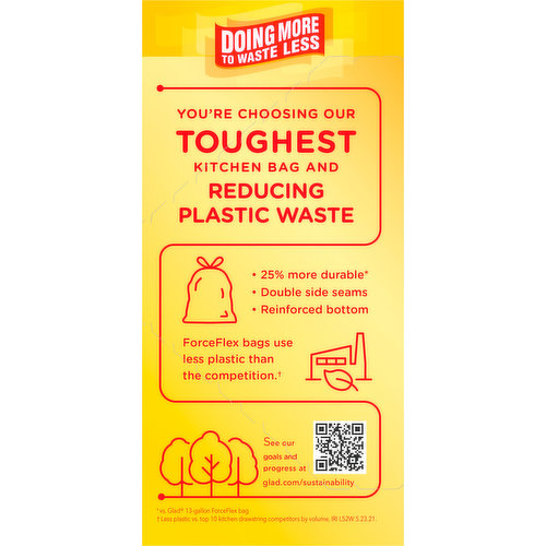 Kitchen ForceFlex MaxStrength™ Trash Bags Fresh Clean Scent