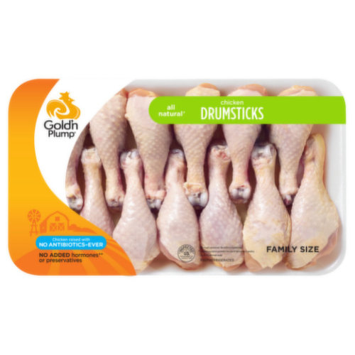 Gold'n Plump Chicken Drumsticks, Family Pack
