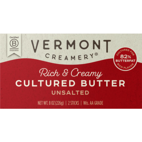 Vermont Creamery Cultured Unsalted Butter Sticks