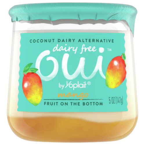 Oui Coconut Dairy Alternative, Dairy Free, Mango, Fruit on the Bottom