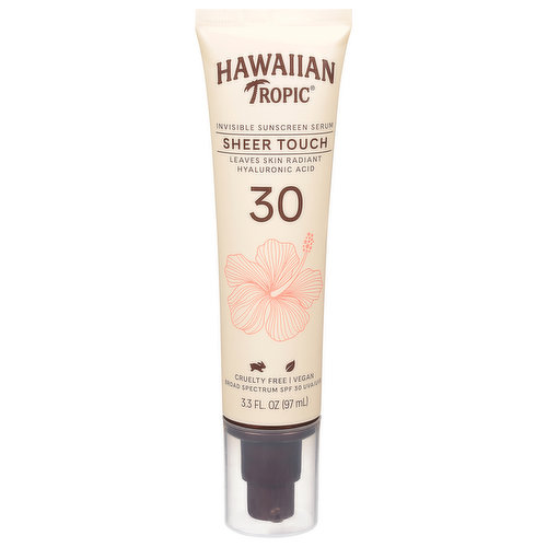 Hawaiian Tropic Sunscreen Serum, Invisible, Broad Spectrum SPF 30