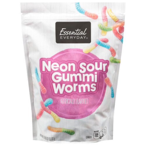 Essential Everyday Candy, Neon Sour, Gummi Worms