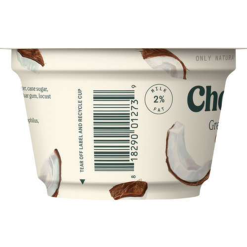 Chobani Yogurt, Greek, Low-Fat, Coconut, Blended
