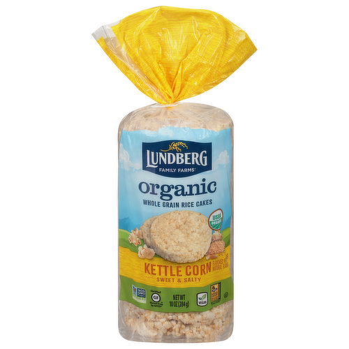 Lundberg Family Farms Rice Cakes, Organic, Whole Grain, Kettle Corn, Sweet & Salty