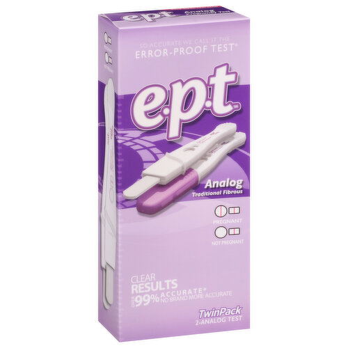 e.p.t Pregnancy Test, Analog, Twin Pack