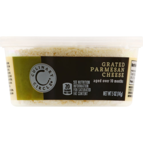 20 calories per 1 tbsp. See nutrition information for saturated fat content. Aged over 10 months. Expand your culinary horizons with new flavor profiles that can add inspiration to any meal. Culinary Circle offers hundreds of premium items carefully curated to enable you to elevate everything you make into a delicious success. Savor life in the circle. 100% Quality Guaranteed: Like it or let us make it right. That's our quality promise. culinarycircle.com. For product information and recipes, visit us at www.culinarycircle.com. Wisconsin cheese.