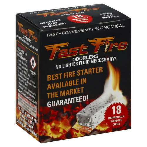 Fast Fire Fire Starter, Individually Wrapped Cubes