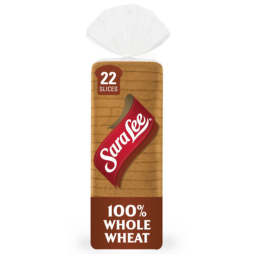 Sara Lee 100% Whole Wheat Bread Loaf, 20 oz, 22 Count