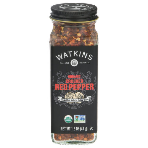 Watkins Red Pepper, Organic, Crushed