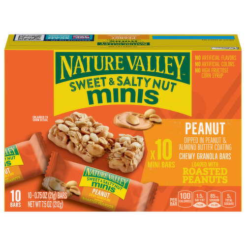 Nature Valley Granola Bars, Chewy, Peanut, Minis