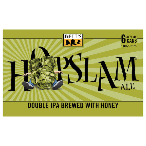 Double India pale ale brewed with honey. Aromatic, bright and incredibly drinkable. Respect the Hopslam, it's special stuff. Inspired brewing. Proudly brewed in Michigan since 1985, we are dedicated to our mission to be: Deeply rooted in our community, committed to the environment and brewers of inspired beer. Our journey began with a 15-gallon soup kettle, a quest for better beer and countless batches of homebrew. That passion and personality continues today at our breweries and our pub, the Eccentric Cafe. Come see where we gout our start and how we've grown. Please drink responsibly. Please recycle.