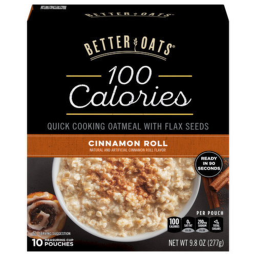 Better Oats Oatmeal, Cinnamon Roll, 100 Calories