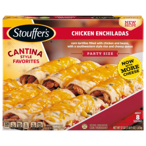 Stouffer's Enchiladas, Chicken, Cantina Style, Party Size