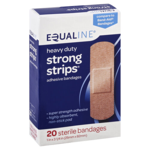 Equaline Bandages, Adhesive, Strong Strips, Heavy Duty