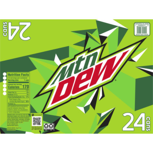 Mountain Dew Soda (12 oz. cans, 36 ct.) – My Kosher Cart