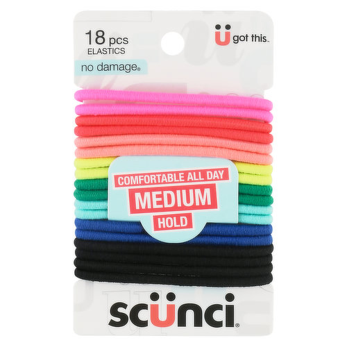 Scunci No Damage Elastics, Medium Hold