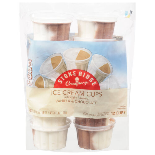 Creamery Ice Cream Cups, Vanilla & Chocolate