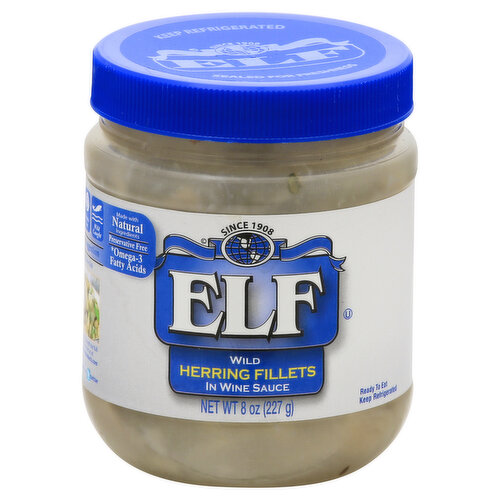 ELF Herring Fillets, In Wine Sauce, Wild