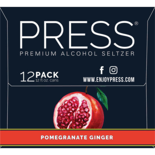 PRESS Premium Hard Seltzer Pomegranate Ginger Price & Reviews [4.6