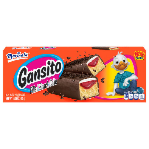 Marinela Gansito Filled Snack Cake, 8 Packs