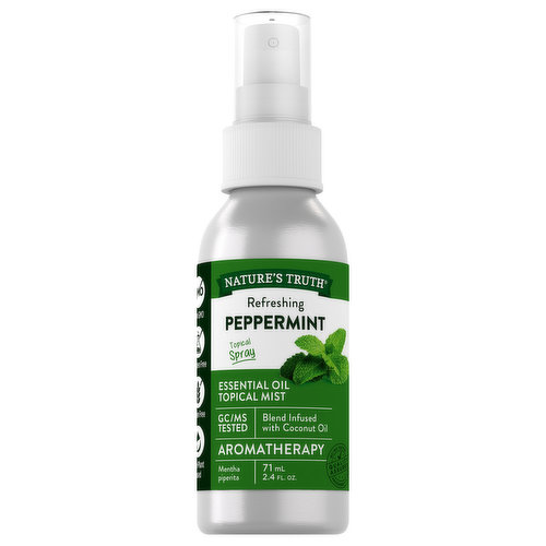 Nature's Truth Essential Oil Topical Mist, Aromatherapy, Peppermint