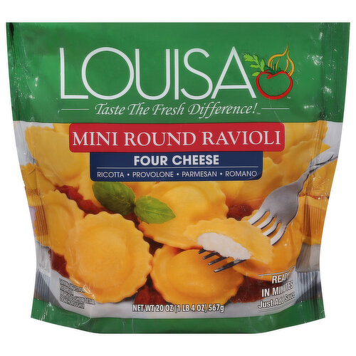 Louisa Ravioli, Round, Four Cheese, Mini