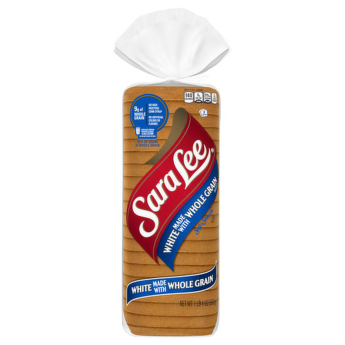 Make everyone happy with the soft, smooth texture and fluffy feel of White Made with Whole Grain Bread. Kids love the white bread taste and Moms love the whole grain goodness.