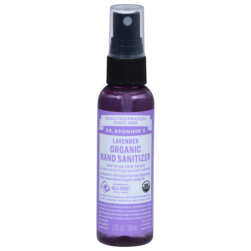 Dr. Bronner's Hand Sanitizer, Organic, Lavender