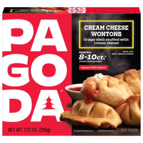 Pagoda Wontons, Cream Cheese