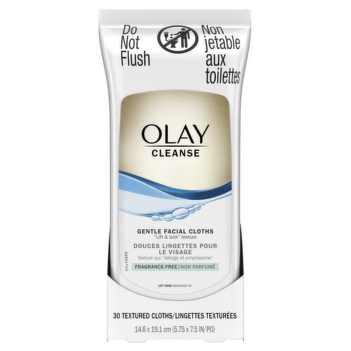 Olay Cleanse Gentle Facial Cloths, Fragrance Free