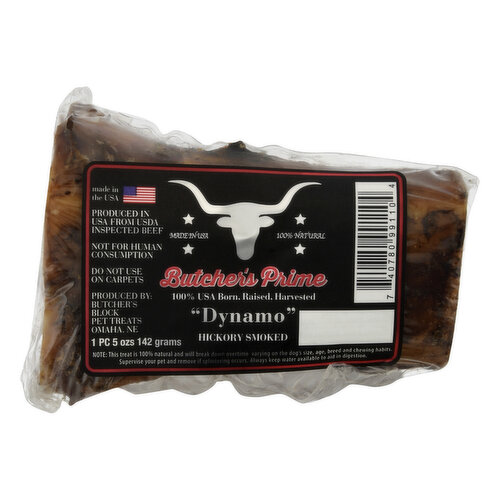 Butcher's Prime Dog Treat, Hickory Smoked, Dynamo