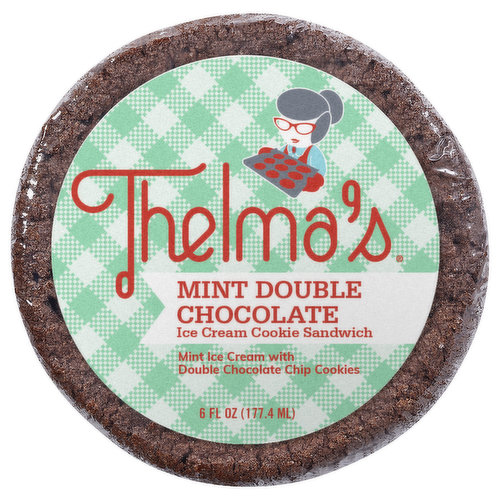 Thelma's Ice Cream Cookie Sandwich, Mint Double Chocolate