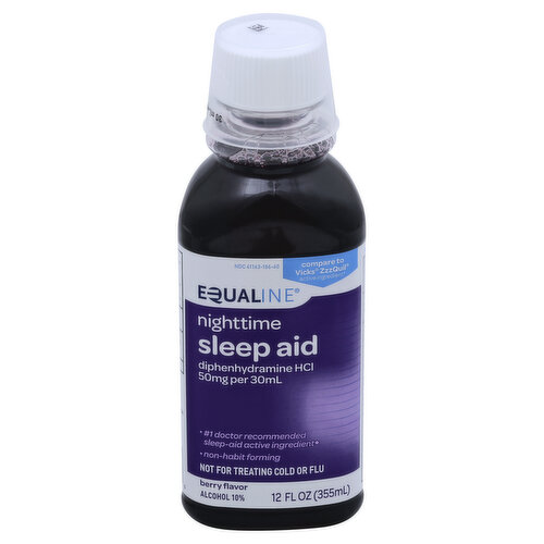 Equaline Sleep Aid, Nighttime, Berry Flavor