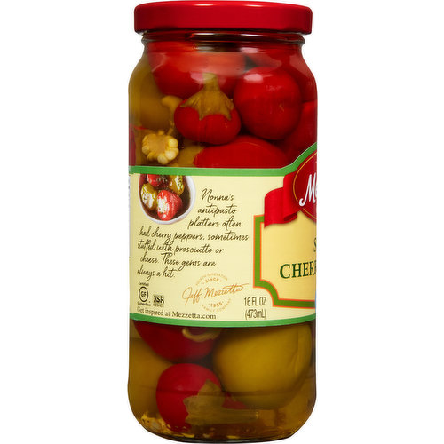 Mezzetta Cherry Peppers, Sweet, Mild