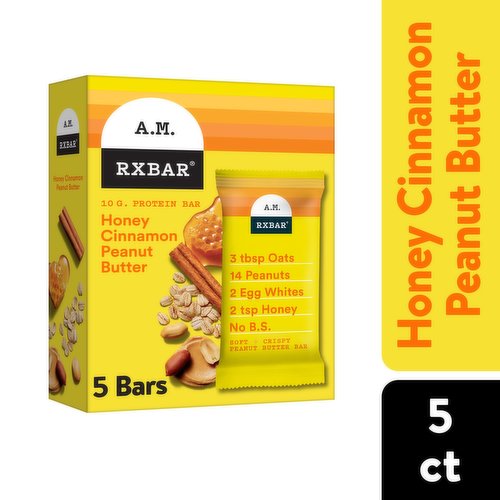 Rxbar Protein Bars, Honey Cinnamon Peanut Butter