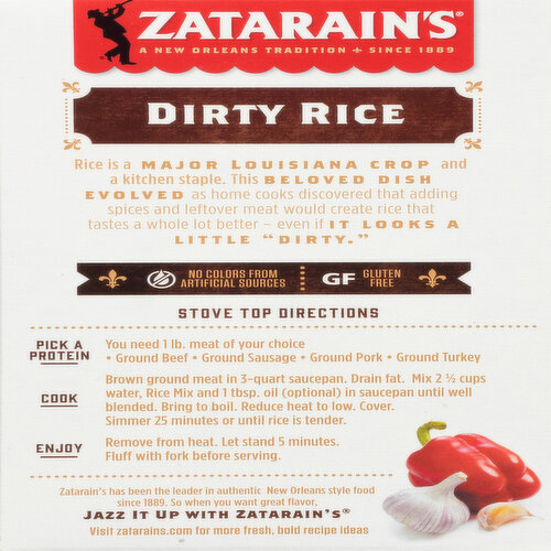 Zatarain's Frozen Dirty Rice With Beef And Pork