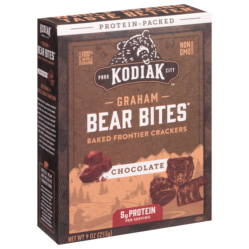 Kodiak Bear Bites Graham Crackers, Chocolate