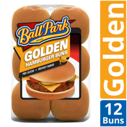 Ball Park Ball Park Golden Hamburger Buns, 12 count, 23 oz