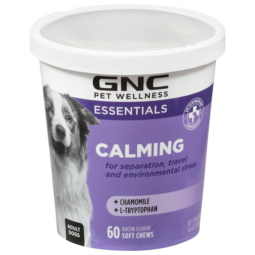 GNC Pet Wellness Calming, Bacon Flavor, Adult Dog, Essentials, Soft Chews