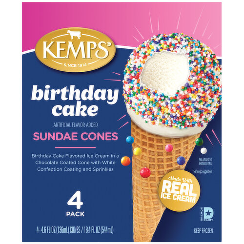 Kemps Birthday Cake Cones