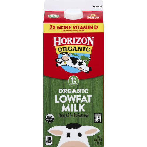 Horizon Organic Milk, Organic, Lowfat, 1%