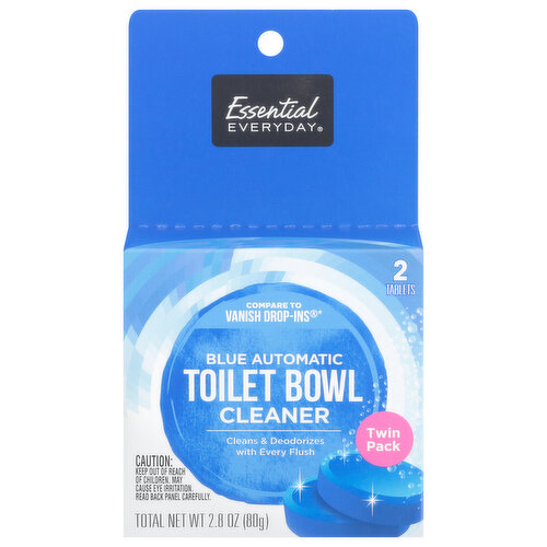 Essential Everyday Cleaner, Toilet Bowl, Blue Automatic, Twin Pack