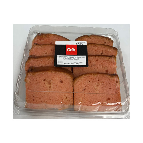 Cub Strawberry White Chocolate Sliced Loaf Cake