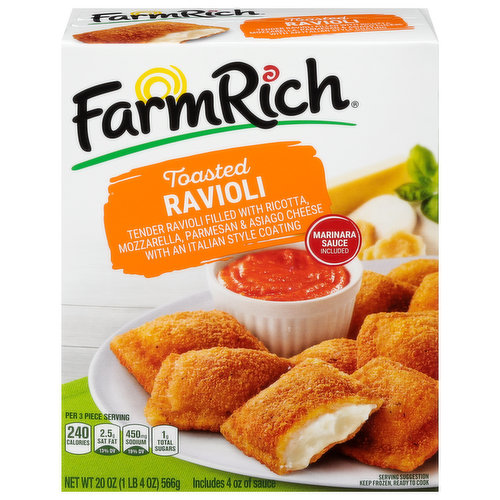 Farm Rich Ravioli, Toasted