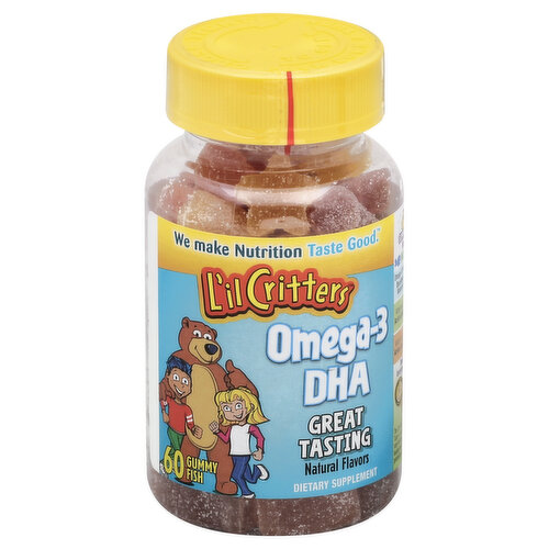 L'il Critters Omega-3 DHA, Gummy Fish, Lemonade Flavors